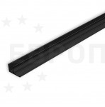 Планка угловая для стеновых панелей (F-образная) черная 6 мм