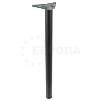 KITforKIT Ножка 1100-1130 мм D=60 мм ЧЕРНАЯ  бок. крепление (труба, ПОДПЯТНИК, СИЛУМИН)