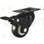 KITforKIT Опора колесная полиуретановая D=40 на площадке со стопором черное колесо KITforKIT Опора колесная полиуретановая D=40 на площадке со стопором черное колесо