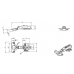 KITforKIT Hett Петля 110 накладная БЕЗ ПРУЖИНЫ PUSH CLIP ON (100шт) CH.3841