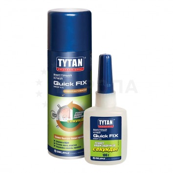 Клей TYTAN 2-х компонентный Quick Fix прозрачный 400 мл/100 г