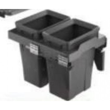 KITforKIT Сегрегатор для модуля 400мм (2*2л) антрацит с креплением к фасаду, с доводчиком