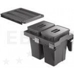 KITforKIT Контейнер для мусора ЛЮКС выкатной с креплением к фасаду с доводчиком в модуль 400мм KITforKIT Контейнер для мусора ЛЮКС выкатной с креплением к фасаду с доводчиком в модуль 400мм