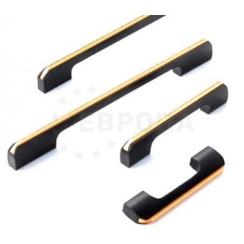 Ручка KITforKIT K7955 BL/G черная/золото 576мм